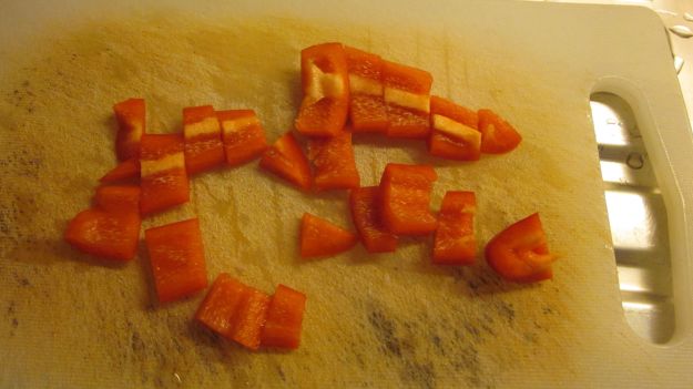 Paprika geschnitten
